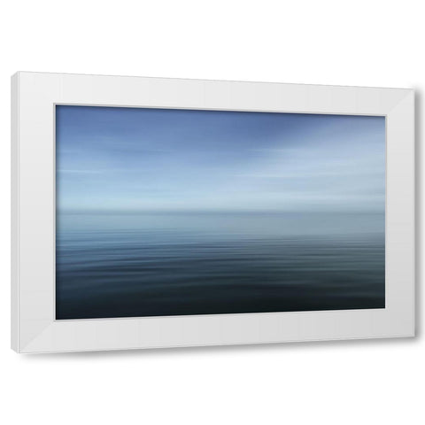 Blue Sea II White Modern Wood Framed Art Print by Rossmeissl, Gerhard