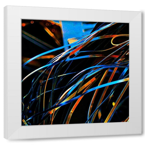 Energie-1 White Modern Wood Framed Art Print by Weisman, Gerd