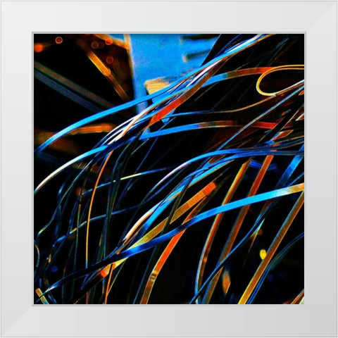 Energie-1 White Modern Wood Framed Art Print by Weisman, Gerd