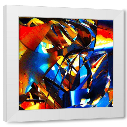 Kama White Modern Wood Framed Art Print by Weisman, Gerd