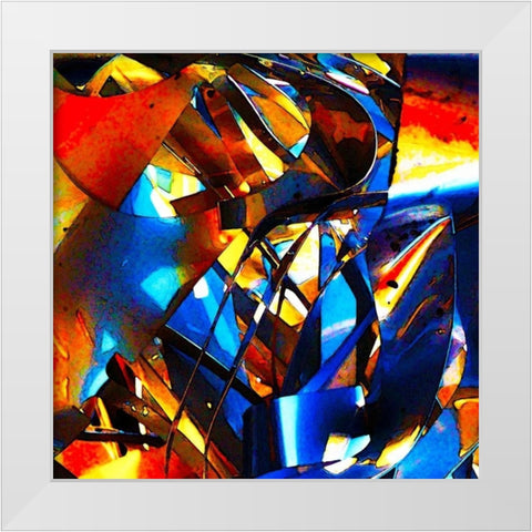 Kama White Modern Wood Framed Art Print by Weisman, Gerd