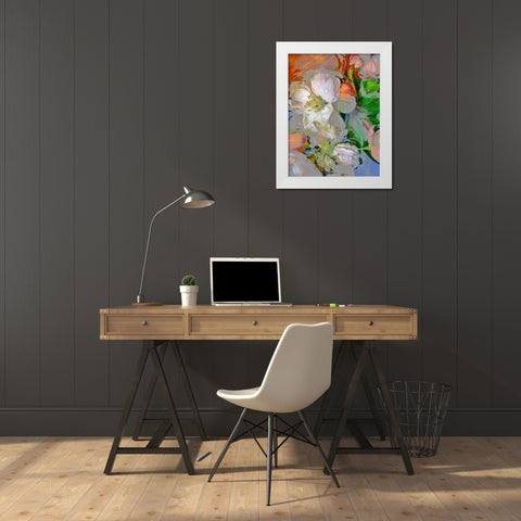 Blumenliebe White Modern Wood Framed Art Print by Weissing, Gerd
