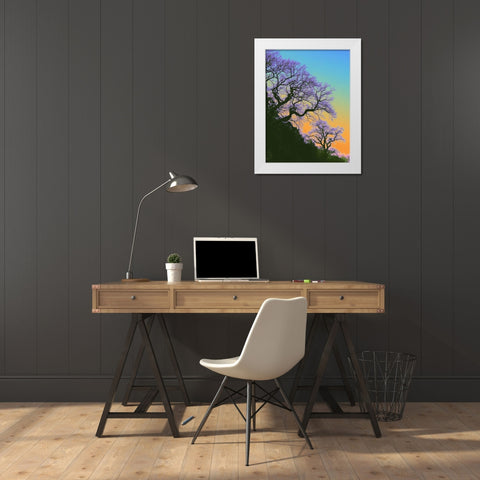 Zeitformen White Modern Wood Framed Art Print by Weissing, Gerd