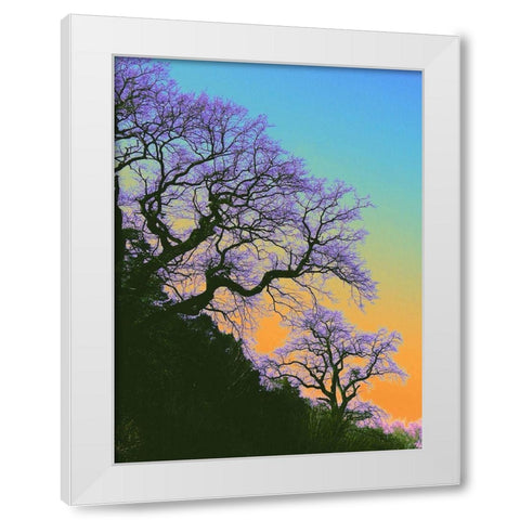 Zeitformen White Modern Wood Framed Art Print by Weissing, Gerd