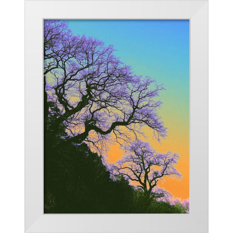 Zeitformen White Modern Wood Framed Art Print by Weissing, Gerd