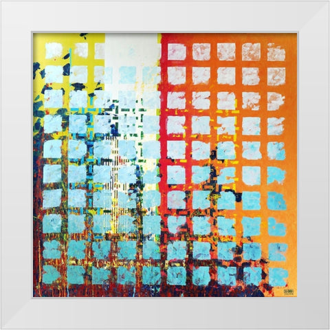 OT.21042012 White Modern Wood Framed Art Print by Pfeiffer, H.M.