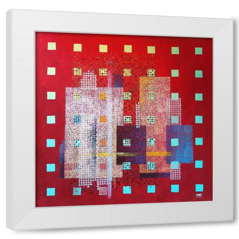 OT.15102016 White Modern Wood Framed Art Print by Pfeiffer, H.M.