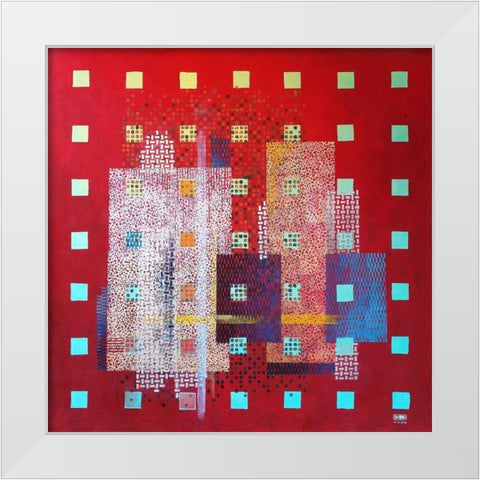 OT.15102016 White Modern Wood Framed Art Print by Pfeiffer, H.M.