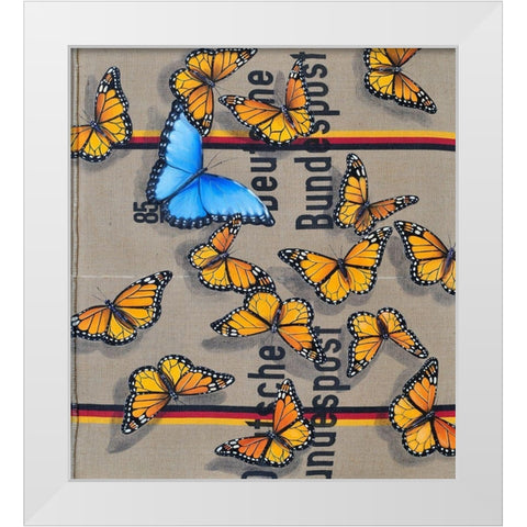 Liebesbrief White Modern Wood Framed Art Print by Leth, Ingo