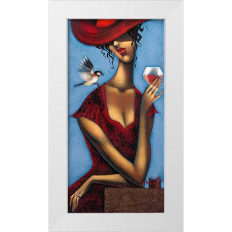 Rose d anjou 2 White Modern Wood Framed Art Print by Tsantekidou, Rose