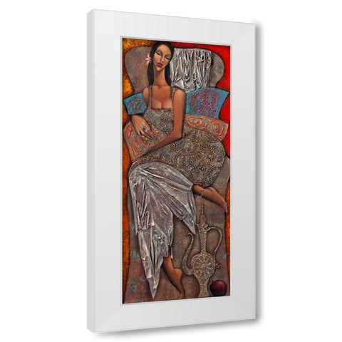 Tagesruhe White Modern Wood Framed Art Print by Tsantekidou, Rose