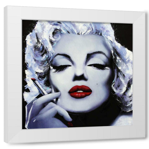 Marilyn White Modern Wood Framed Art Print by Tsantekidou, Rose
