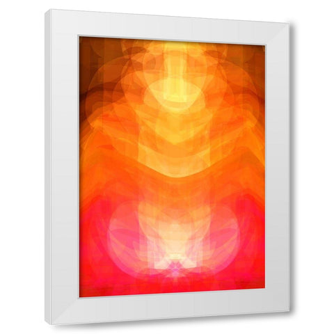 sitting deity White Modern Wood Framed Art Print by Lorenz, Peter