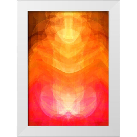 sitting deity White Modern Wood Framed Art Print by Lorenz, Peter