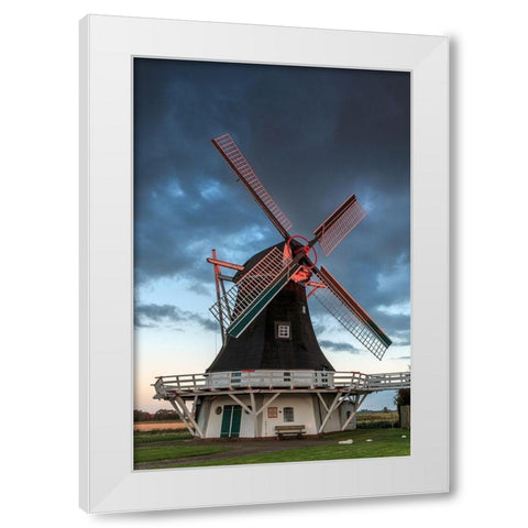 Seriemer Muehle White Modern Wood Framed Art Print by Scholz, Markus