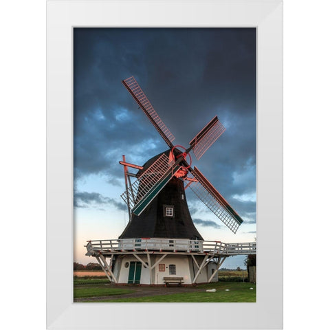 Seriemer Muehle White Modern Wood Framed Art Print by Scholz, Markus