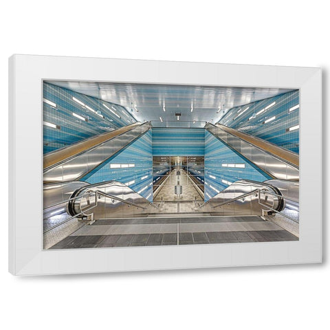 Ãœberseequartier No. 1 White Modern Wood Framed Art Print by Belhadi, Michael