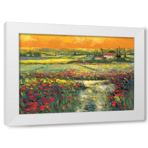 Toskana White Modern Wood Framed Art Print by Madjid