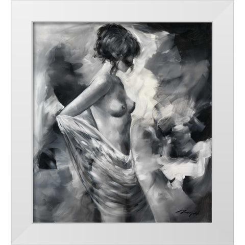 Loveliness I White Modern Wood Framed Art Print by Madjid
