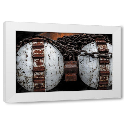 Hafen 4 White Modern Wood Framed Art Print by Krause, Michael
