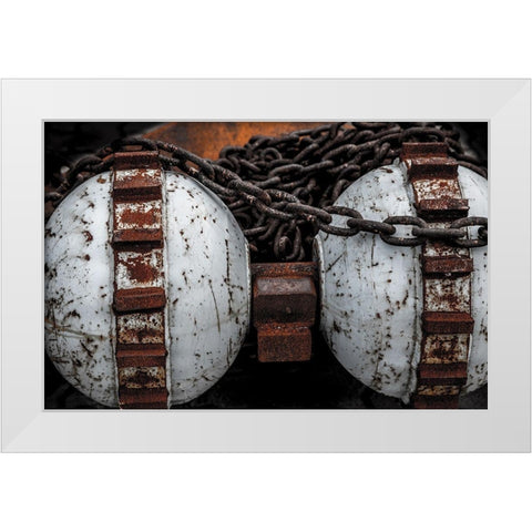 Hafen 4 White Modern Wood Framed Art Print by Krause, Michael