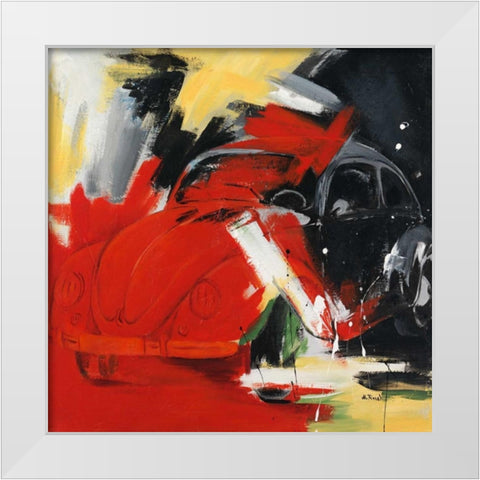 KÃ¤fer White Modern Wood Framed Art Print by Kirsch-Ulbricht, Monika