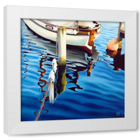 Kastrup Reflections II White Modern Wood Framed Art Print by Schuh, Michael