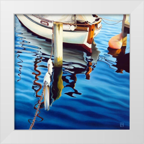 Kastrup Reflections II White Modern Wood Framed Art Print by Schuh, Michael