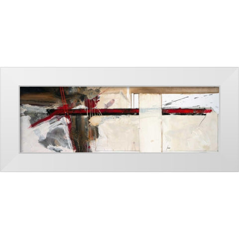 Dabei uberkam mich die Lust White Modern Wood Framed Art Print by Mayer, Norbert