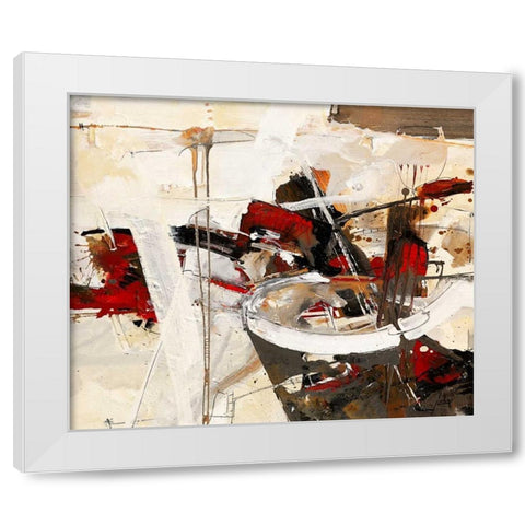 Im Fuhlen das Sein White Modern Wood Framed Art Print by Mayer, Norbert