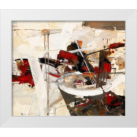 Im Fuhlen das Sein White Modern Wood Framed Art Print by Mayer, Norbert