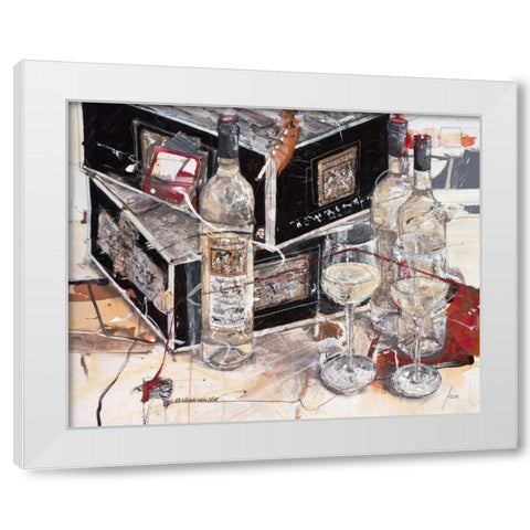 Es wird a Wein sein White Modern Wood Framed Art Print by Mayer, Norbert