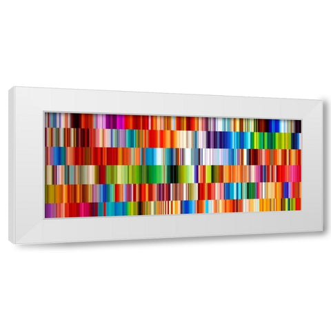 Lichtlinien 16 White Modern Wood Framed Art Print by Klipp, Ortwin