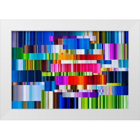 Lichtlinien 708 White Modern Wood Framed Art Print by Klipp, Ortwin