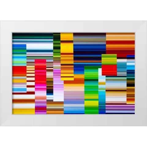 Lichtlinien 299 White Modern Wood Framed Art Print by Klipp, Ortwin