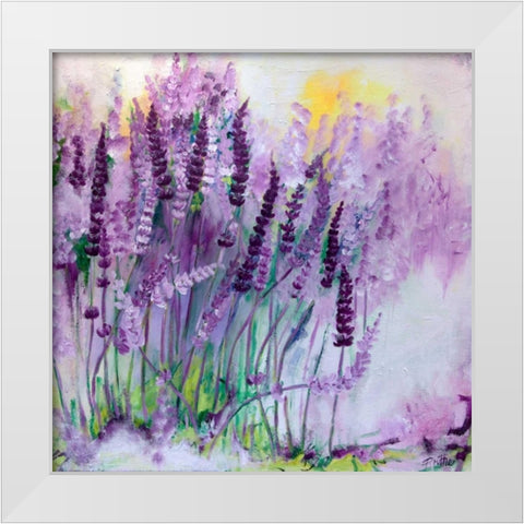 Lavendel I White Modern Wood Framed Art Print by Ruther, Petra