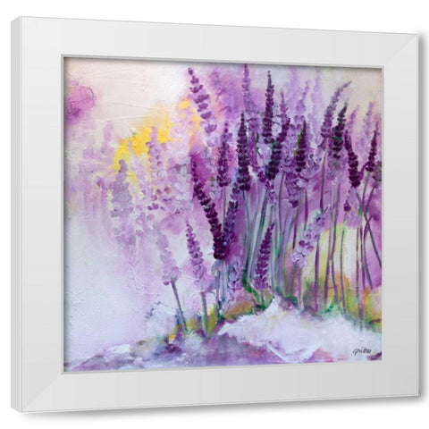 Lavendel II White Modern Wood Framed Art Print by Ruther, Petra