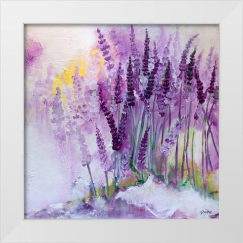 Lavendel II White Modern Wood Framed Art Print by Ruther, Petra