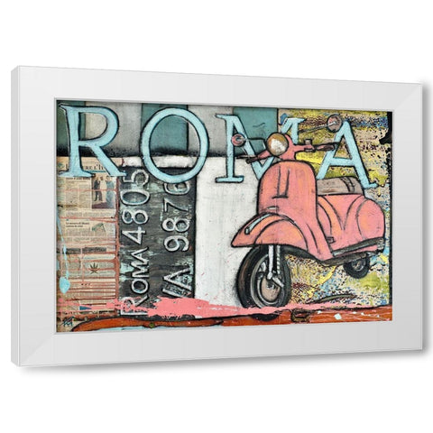Roma II White Modern Wood Framed Art Print by HÃ¼ttner, Rainer