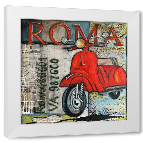 Roma I White Modern Wood Framed Art Print by HÃ¼ttner, Rainer