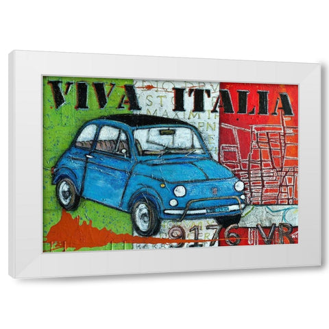 Viva Italia White Modern Wood Framed Art Print by HÃ¼ttner, Rainer