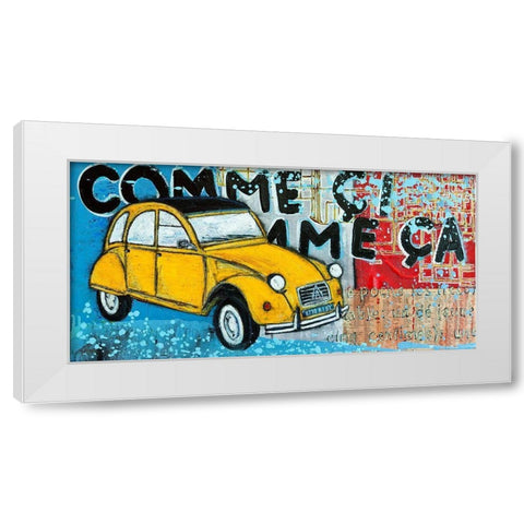 Comme ci comme ca White Modern Wood Framed Art Print by HÃ¼ttner, Rainer