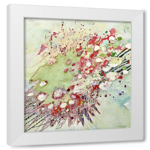 Feuerwerk White Modern Wood Framed Art Print by Endress, Sabine