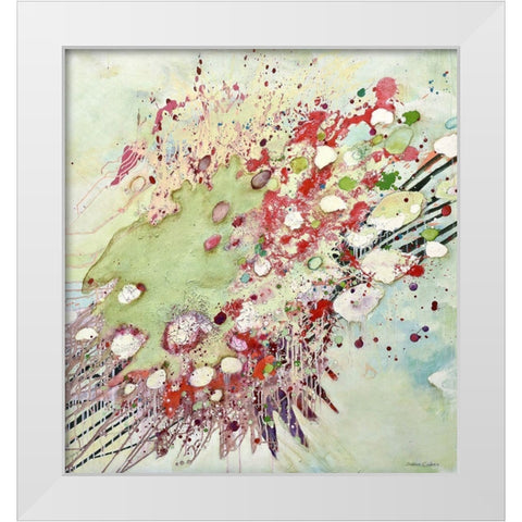 Feuerwerk White Modern Wood Framed Art Print by Endress, Sabine