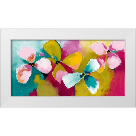 Melody III White Modern Wood Framed Art Print by Strunk, Anne L.