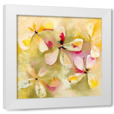 Springtime White Modern Wood Framed Art Print by Strunk, Anne L.