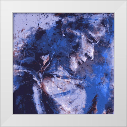 Emotion White Modern Wood Framed Art Print by Miteff, Stefan