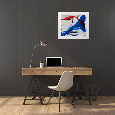 Silence White Modern Wood Framed Art Print by Miteff, Stefan