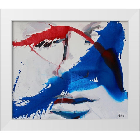 Silence White Modern Wood Framed Art Print by Miteff, Stefan