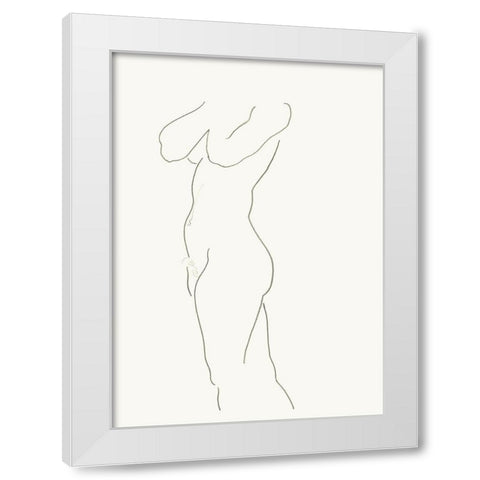 Akt 6 White Modern Wood Framed Art Print by Maier, Werner